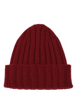 Beanie Hat Cashmere Bordeaux