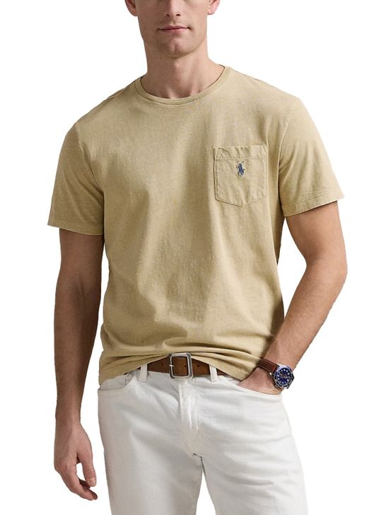 t-shirt-polo-ralph-lauren-pocket-beige