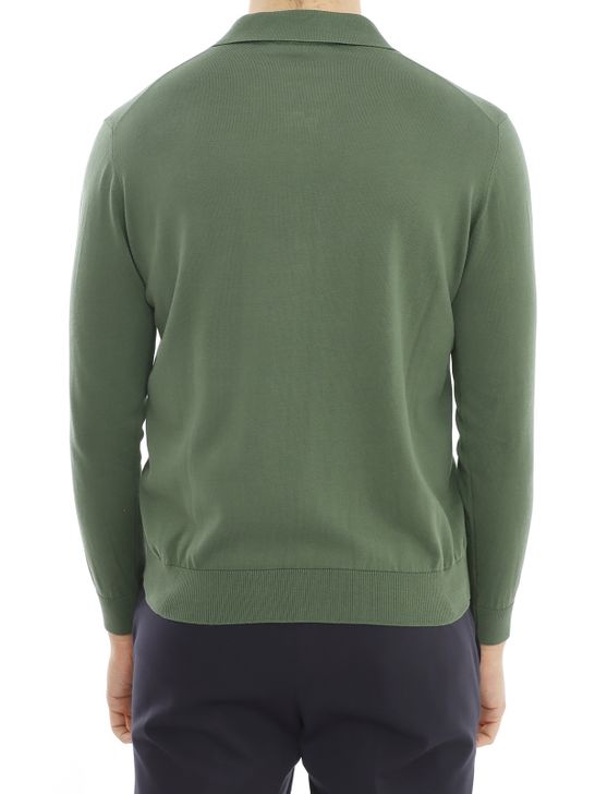 sweater-filippo-de-laurentiis-zip-green