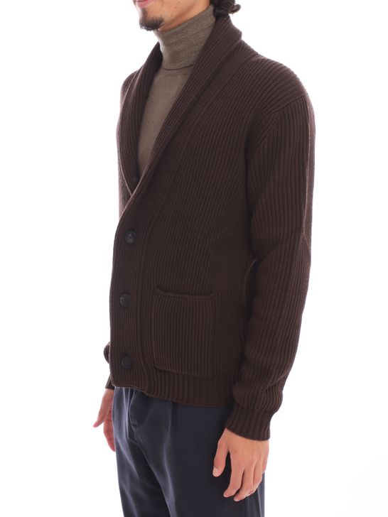 cardigan-filippo-de-laurentiis-merino-brown