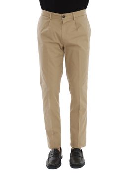 Pantaloni Devore Incipit Cotone Beige