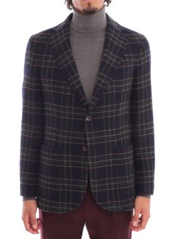 Blazer Circolo 1901 Wool Cachemire Check Blue