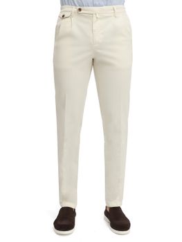 Trousers Briglia 1949 Tencel-Cotton White