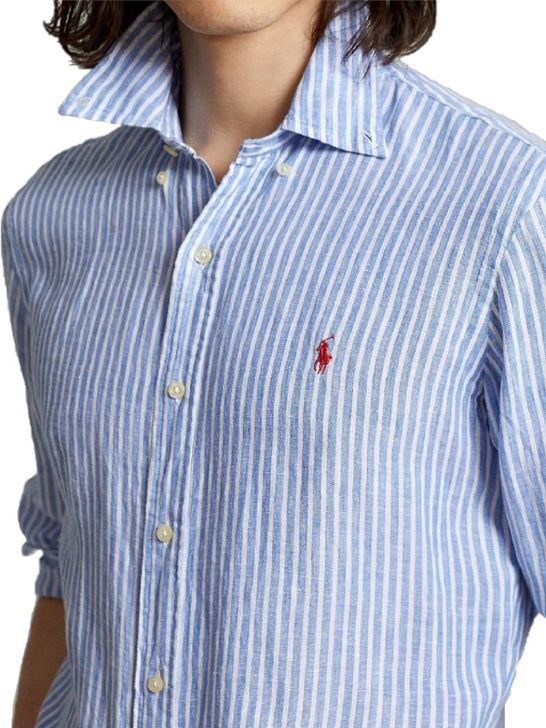 shirt-polo-ralph-lauren-striped-linen-white-light-blue