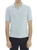 polo filippo de laurentiis crepe blu