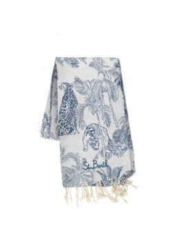 Beach Towel MC2 Saint Barth Foutas Jacquard White