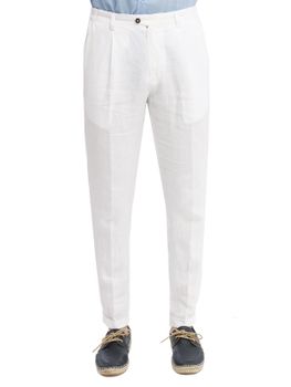 Trousers Devore Incipit White