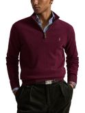 maglia polo ralph lauren quarter zip bordeaux