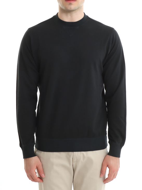 sweatershirt-filippo-de-laurentiis-pique-black