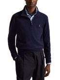 maglia polo ralph lauren quarter zip blu