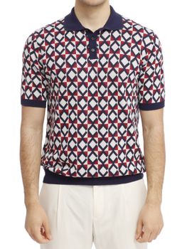 Polo Shirt Gallia Jacquard White
