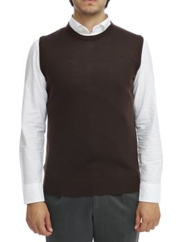 Gilet Pendolum Merinos Marrone