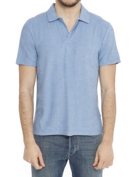 Polo MC2 Saint Barth Spugna Azzurro