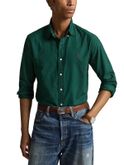 camicia polo ralph lauren oxford garment dyed verde