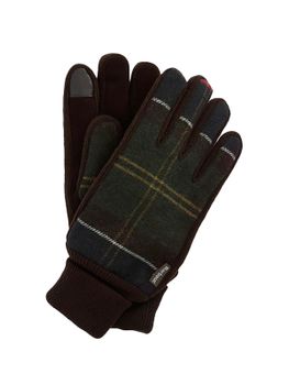 Gloves Barbour Hackney Tartan Green