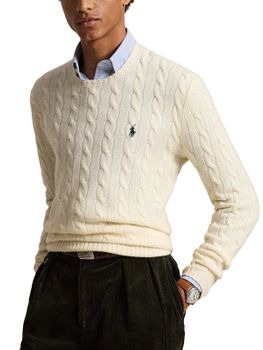 Maglia Polo Ralph Lauren Cable Knit Bianco