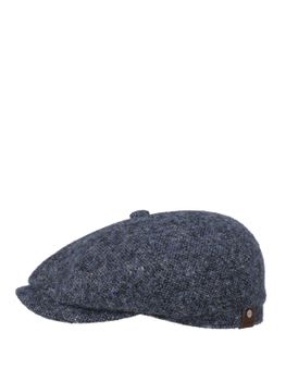 Flat Cap Stetson Hatteras Donegal Blue