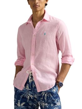 Camicia Polo Ralph Lauren Lino Rosa