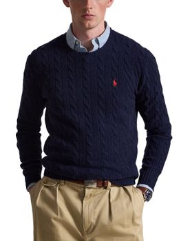 Maglia Polo Ralph Lauren Cable Knit Blu