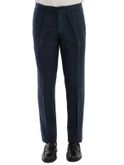 trousers devore incipit linen blue