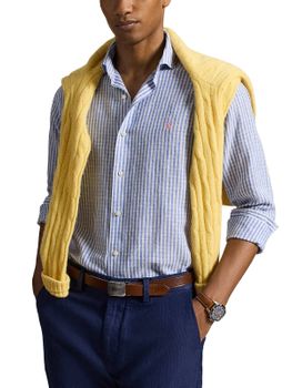 Camicia Polo Ralph Lauren Seersucker Blu