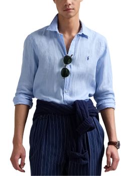 Camicia Polo Ralph Lauren Lino Azzurro