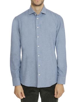 Shirt Bastoncino Flannel Light Blue