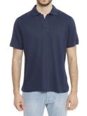polo shirt mc2 saint barth linen blue