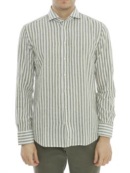 Camicia Bastoncino Lino Verde