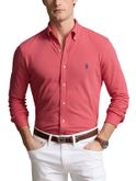 camicia polo ralph lauren mesh rosso