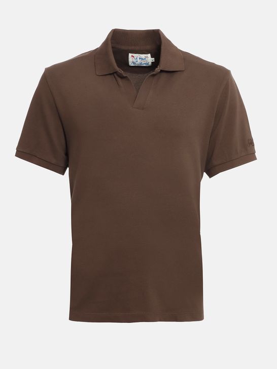 polo-shirt-mc2-saint-barth-linen-brown