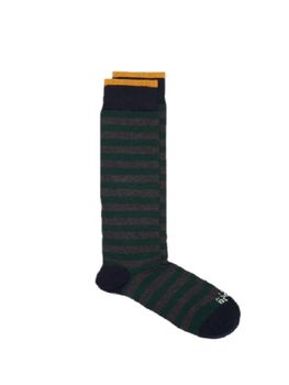 Socks In The Box Stripe Rugby Grey