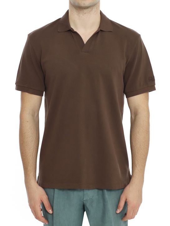 polo-shirt-mc2-saint-barth-linen-brown