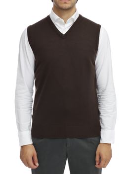 Gilet Pendolum Merinos Marrone