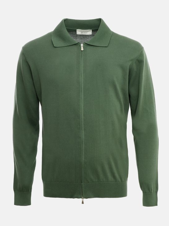 sweater-filippo-de-laurentiis-zip-green