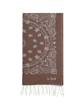 Telo Mare MC2 Saint Barth Foutas Jacquard Marrone