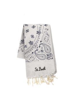 Beach Towel MC2 Saint Barth Foutas Jacquard White