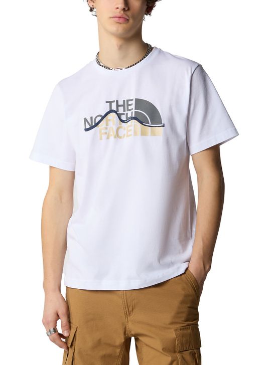t-shirt-the-north-face-mountain-line-white