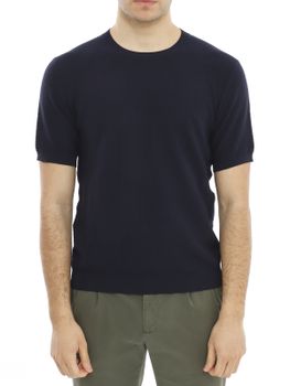 T-Shirt Kangra Cotone-Lino Blu