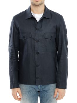 Overshirt Heskimo Technical Linen Blue