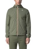 jacket k-way jack stretch nylon jersey green