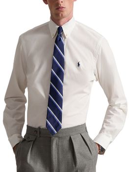 Camicia Polo Ralph Lauren Poplin Stretch Bianco