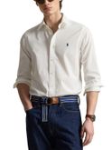 camicia polo ralph lauren twill bianco