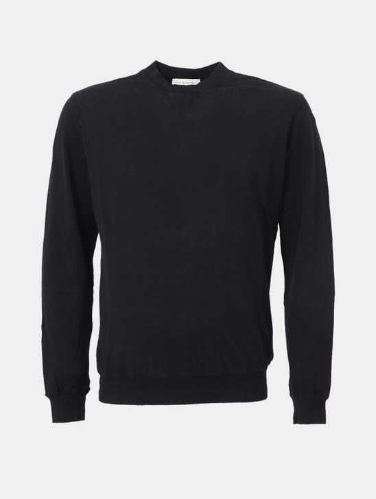 sweatershirt-filippo-de-laurentiis-pique-black