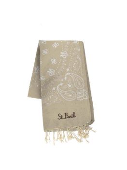 Beach Towel MC2 Saint Barth Foutas Jacquard Beige