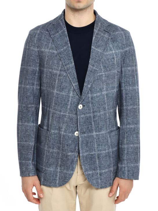 blazer-circolo-1901-overcheck-blue