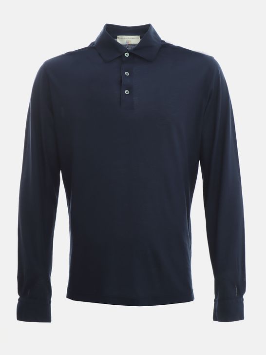 polo-shirt-filippo-de-laurentiis-crepe-blue