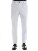 pantaloni briglia 1949 cotone-lino azzurro