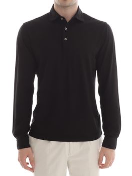 Polo Shirt Filippo De Laurentiis Crepe Black