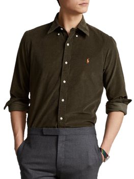 Camicia Polo Ralph Lauren Velluto Verde